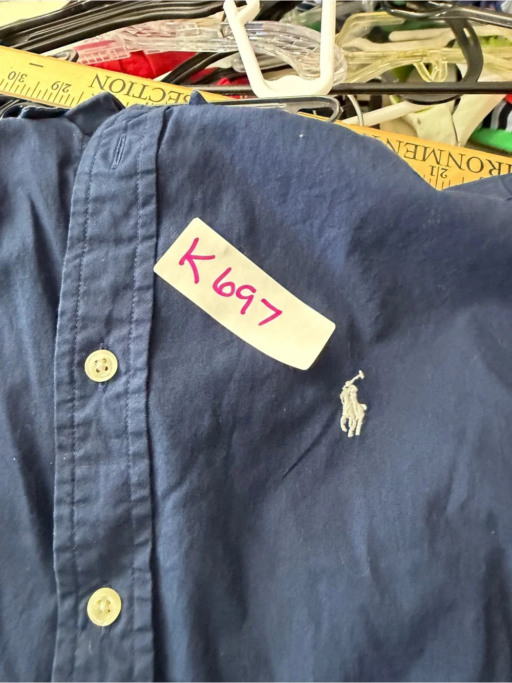 Ralph Lauren Navy Short-Sleeve Button-Down Shirt